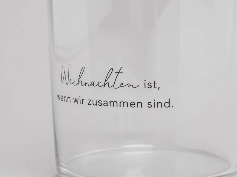 Eulenschnitt Trinkglas Weihnachten ist klar 0,35l