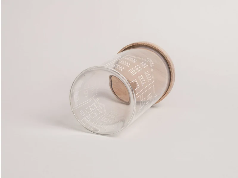 Eulenschnitt Vorratsglas Häuser klar 19cm