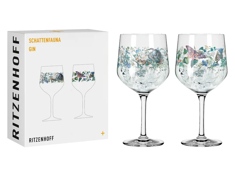 RITZENHOFF Schattenfauna Gin Kelch 2er Set (C. Mcallister) H25 #7 #8