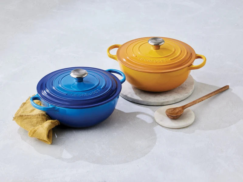 Le Creuset Bräter La Marmite Signature rund ofenrot 28cm