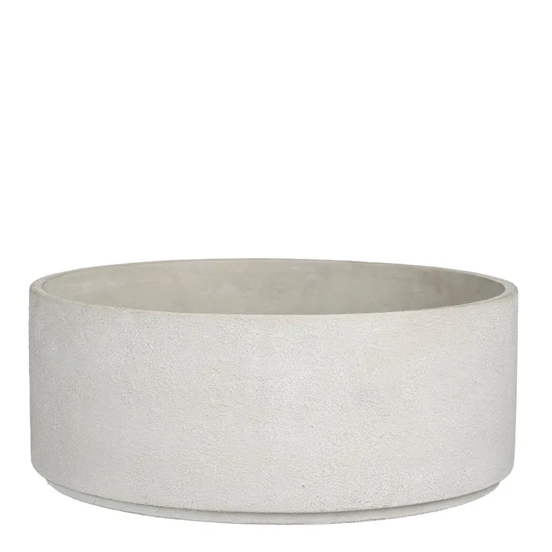 Venezia Topf rund hellgrau - H15,5cm