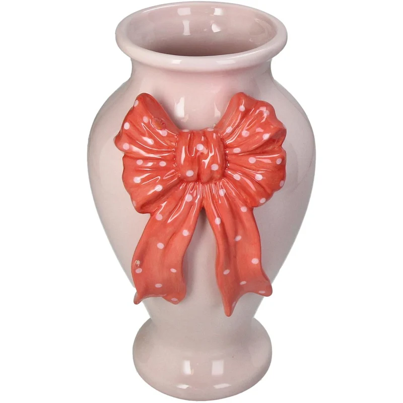 Vase Bow Dolomit Rosa 16,3x15x25,3cm