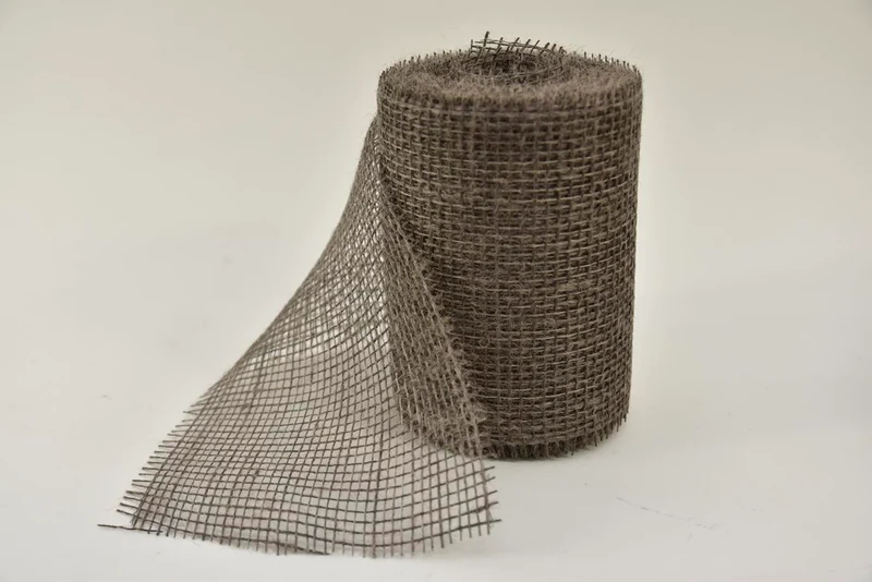 Korbgeflecht mit Glas und Rohrgriff grau D12 H11/22cm
