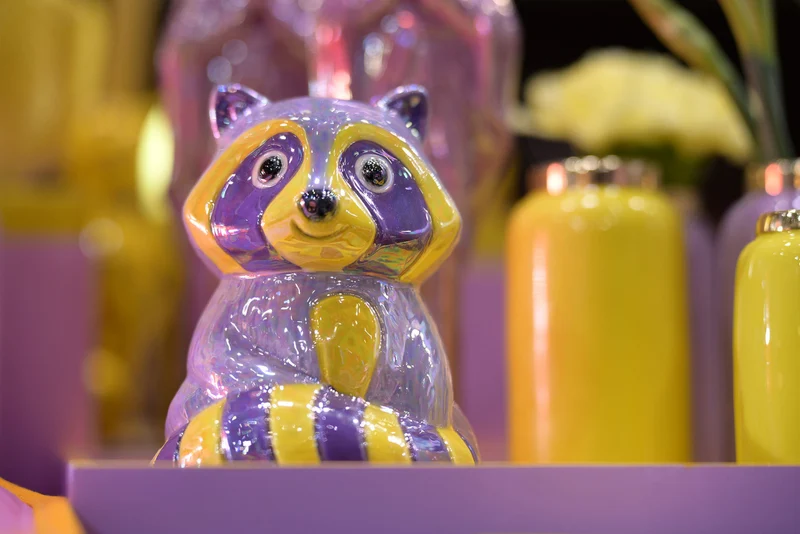 Giftcompany Mignon Vase Waschbär lila 13,6cm