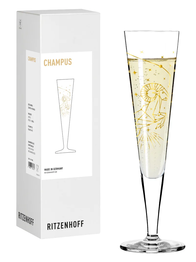 RITZENHOFF Champagnerglas #2 Widder (Z. Mubaza) H25