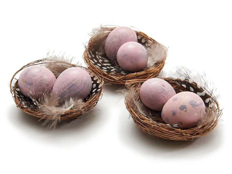 Vogelnest "Wachtel" Nude Pink 6 Stück 21x15x3,5cm