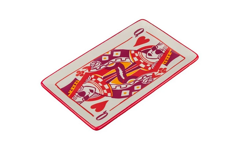 Schmuckschale „Herzkönigin“ aus Keramik, 22 x 13 x 2 cm