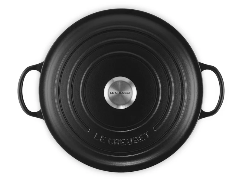 Le Creuset Bräter La Marmite Signature rund schwarz matt 28cm