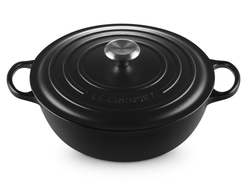 Le Creuset Bräter La Marmite Signature rund schwarz matt 28cm