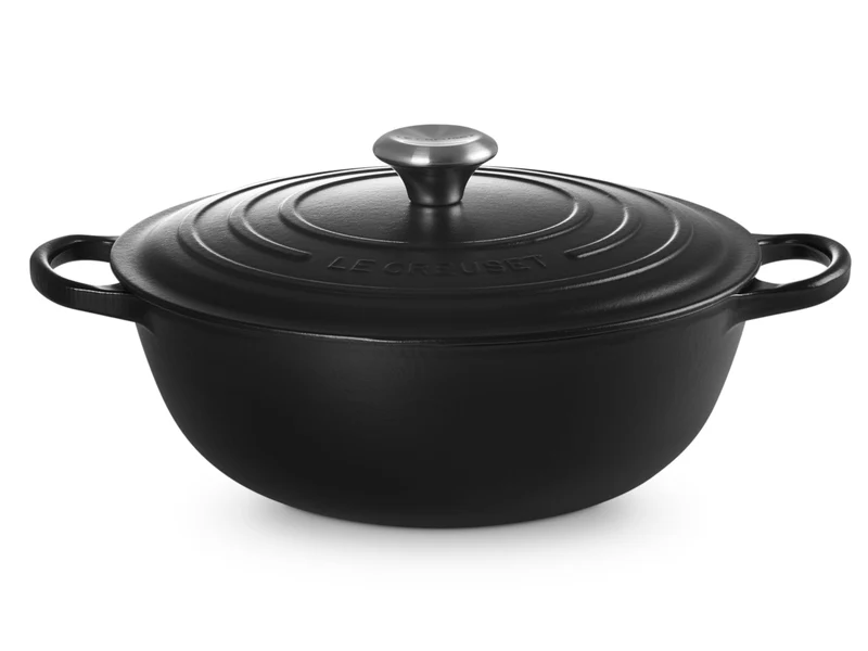 Le Creuset Bräter La Marmite Signature rund schwarz matt 28cm