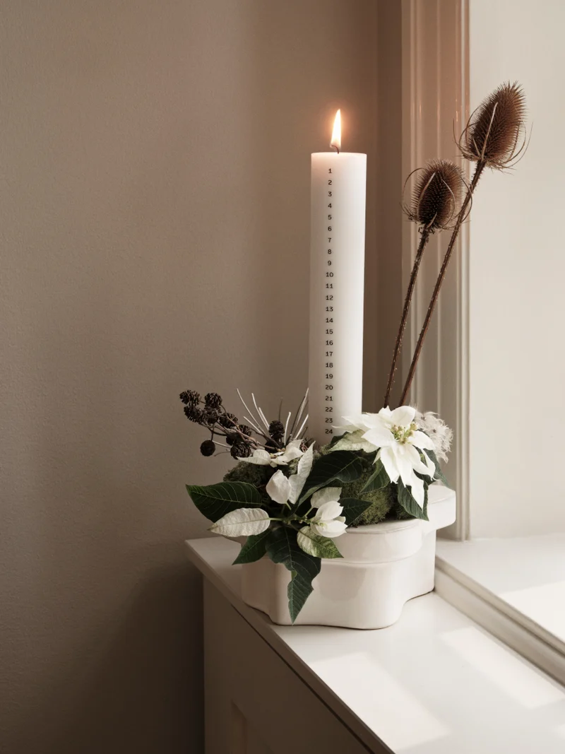 Broste Copenhagen Eco Kalenderlicht weiß 30cm