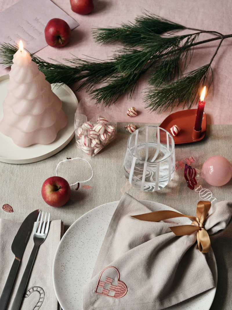 Broste Copenhagen Fryd Serviette beige 45x45cm Set4