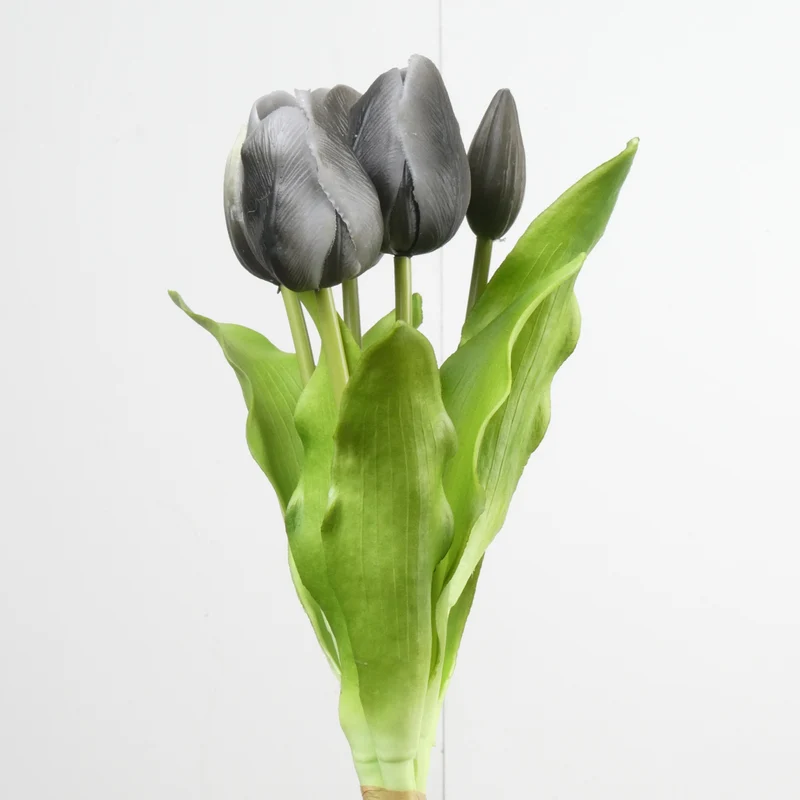 Real Touch Tulpenbund x5 L31cm Schwarz