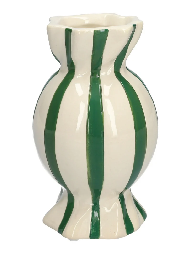 Vase Candy d6,5/8,5 x h15 grün/weiß