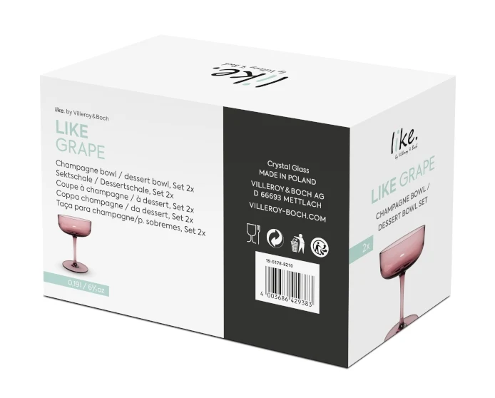 like. by Villeroy & Boch Like Grape Sektschale / Dessertschale Set 2tlg