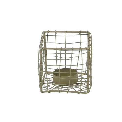 Teelichthalter Metall 8x8x8cm Gold VK