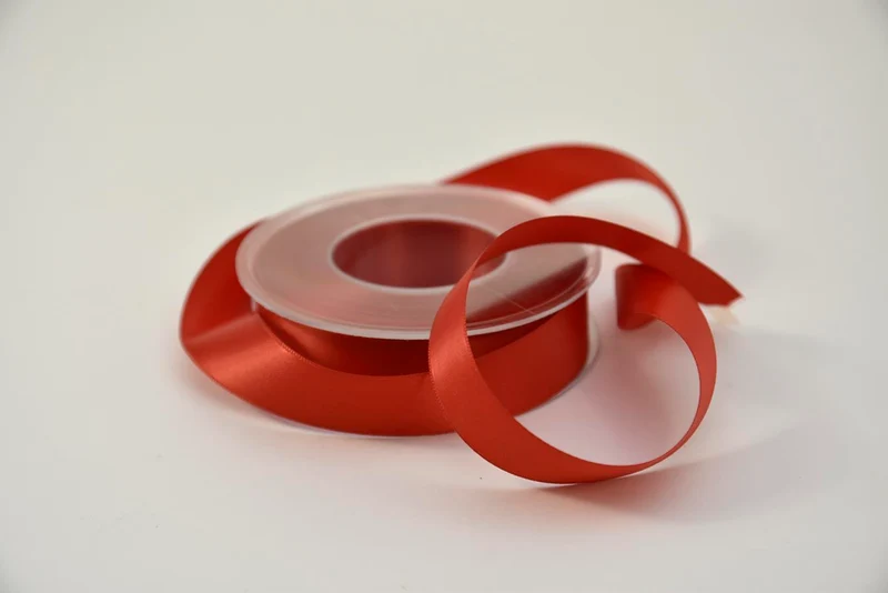 Satinband 25 mm x 25 m weiß