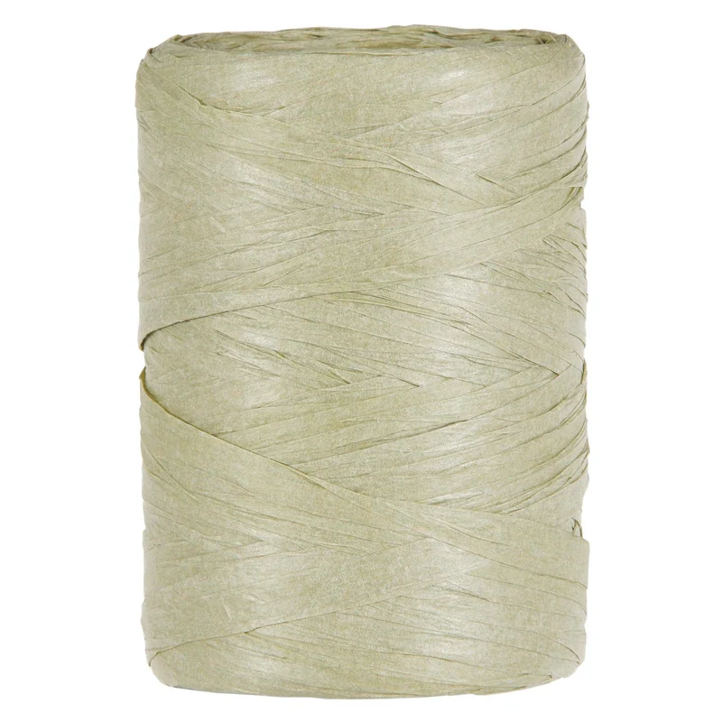 PAPIER-RAFFIA 5-8MM 100MTR OLIVGRÜN