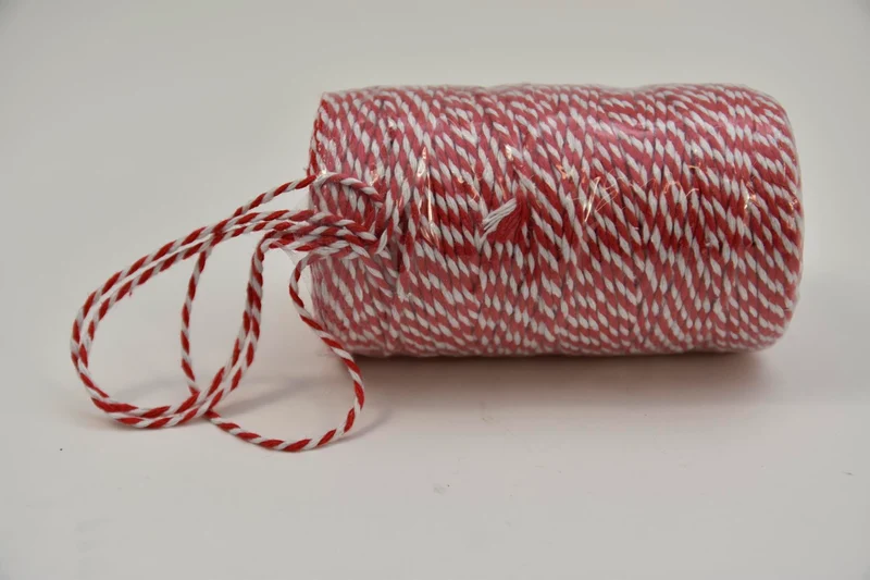 Cordino Bicolore 2mm 100mtr Rot/Weiß