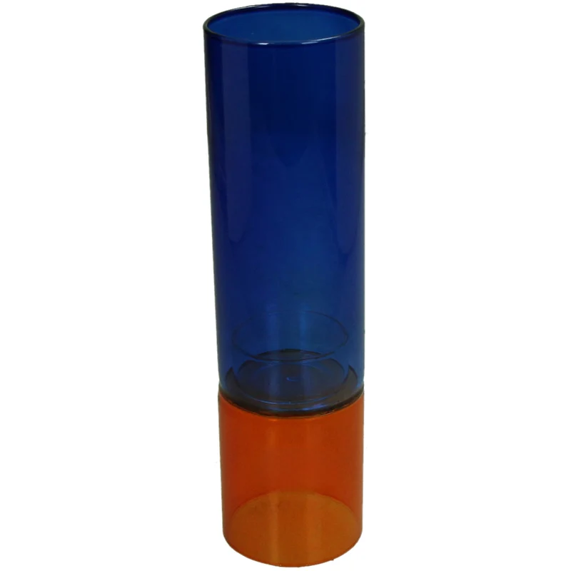 Kerzenhalter aus Glas, mehrfarbig, 6 x 6 x 22 cm
