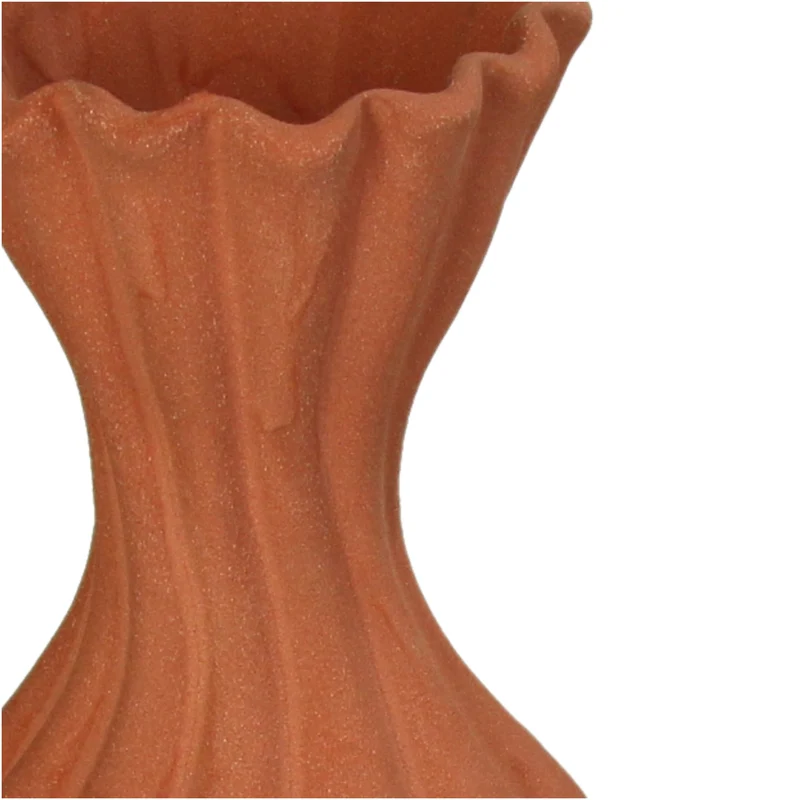 Vase aus Steingut, braun, 15,5 x 15,5 x 35,5 cm