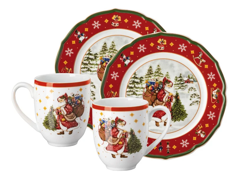 Hutschenreuther Happy Wintertime Red Set 4tlg