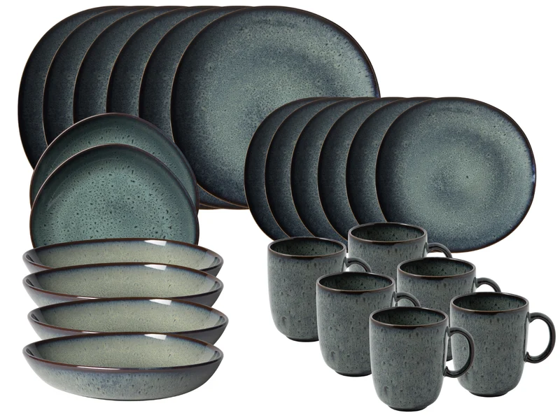 like. by Villeroy & Boch Lave gris Tafelset 24tlg