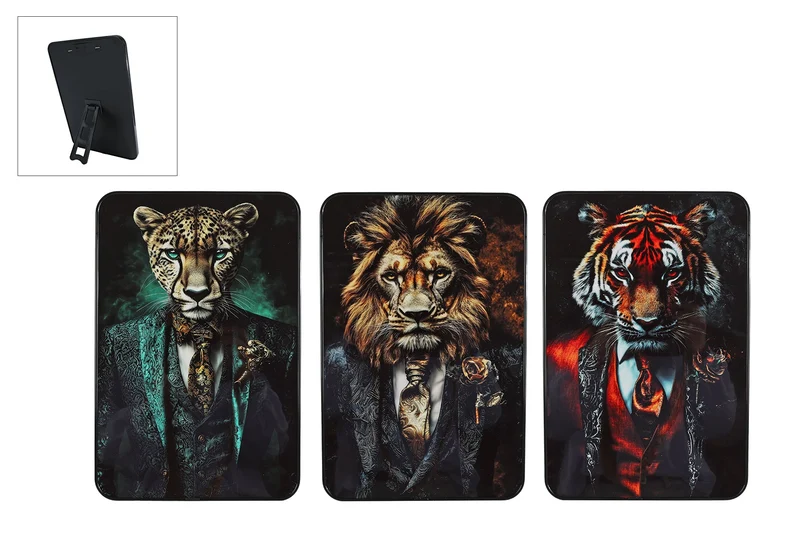Gemälde „Gentlemen Animals“, hängend/stehend, schwarz, A3, 20 x 30 x 1 cm