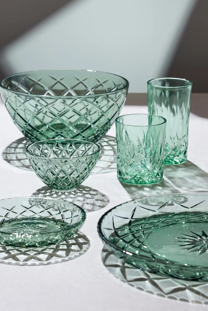 Lyngby Sorrento Teller Glas grün 16 cm Set4