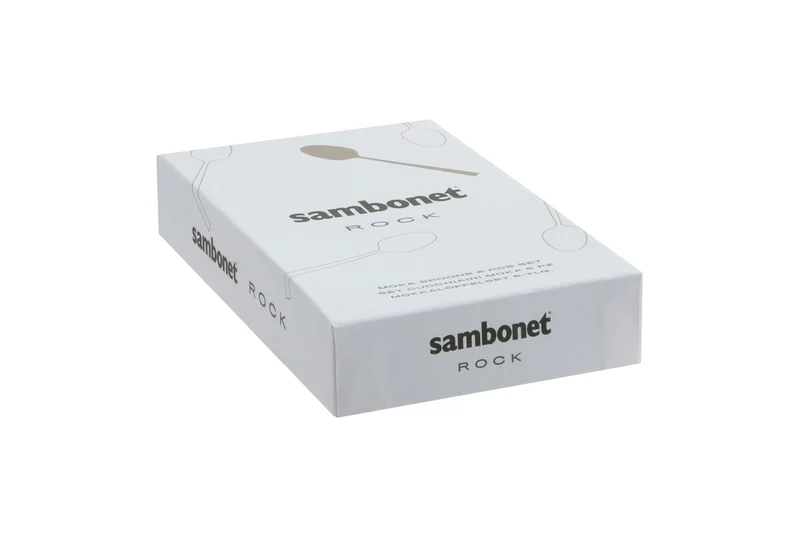 Sambonet Rock Diamond Mokkalöffel Set6 Edelstahl/PVD 2Black