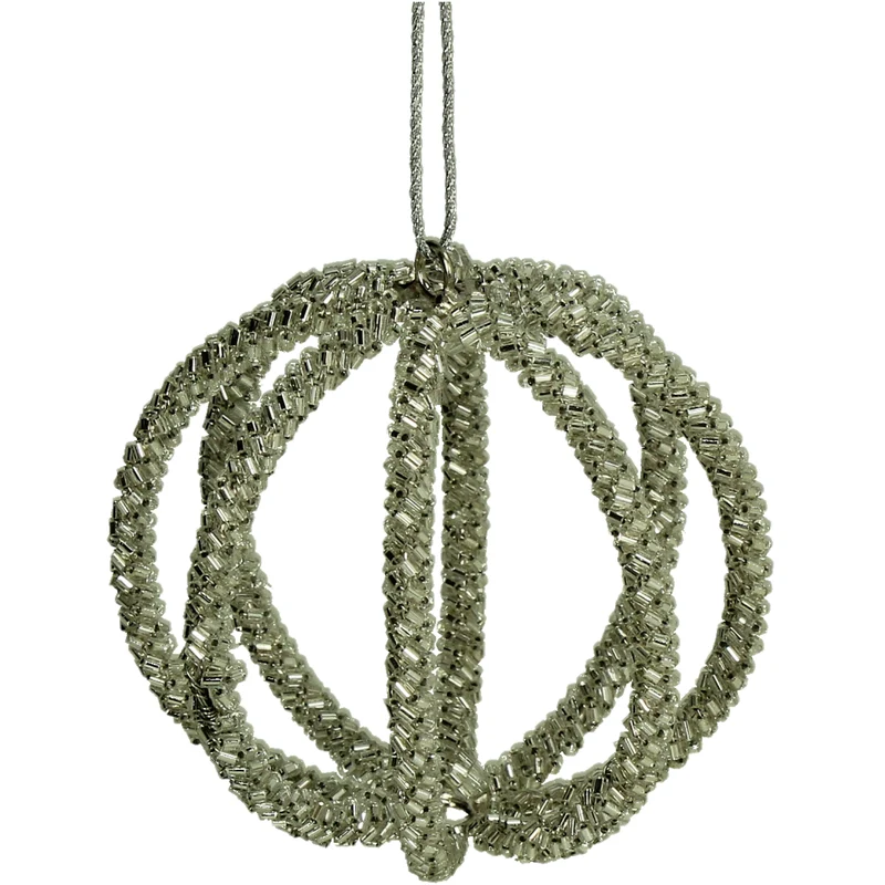 Spiralornament aus Metall, silberfarben, 8 cm