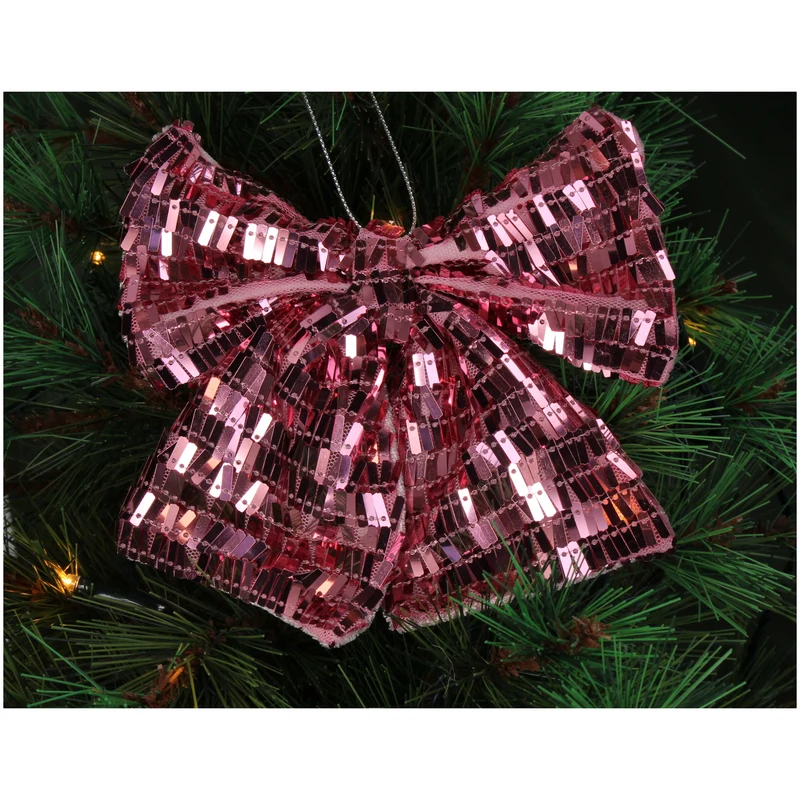 Party-Schleife aus Stoff, rosa, 17,8 cm