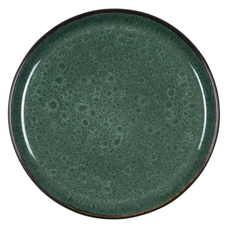 Bitz Frühstücksteller black / green 21 cm