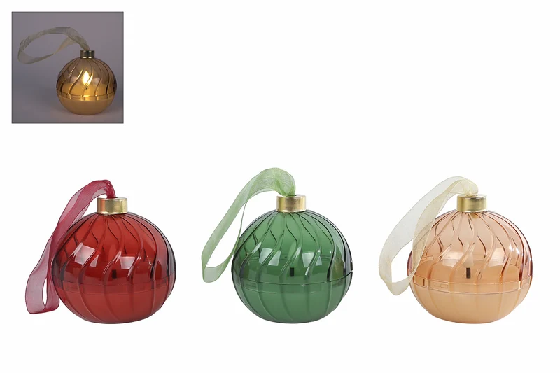 Stimmungsbeleuchtung LED-Kugel gold/grün/rot a3 Kunststoff D10cm
