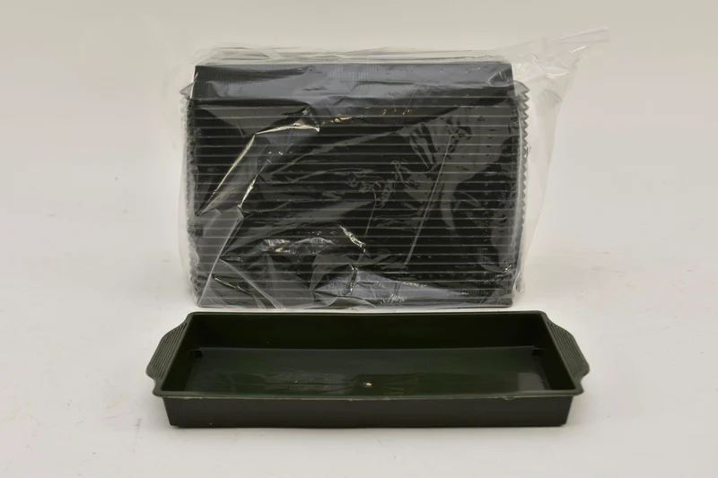 Set/4 Holzkisten rechteckig mit Jute Ohren 53x40x24.5cm grau