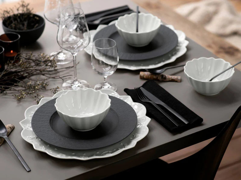 Villeroy & Boch Manufacture Rock Schale flach 24 cm Set6