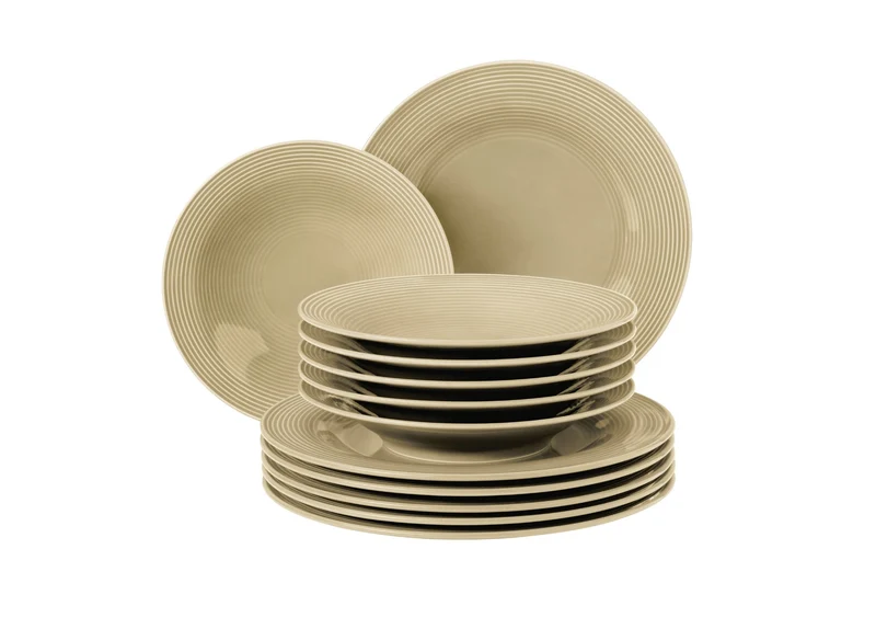 Seltmann Weiden Beat sandbeige uni Tafelservice 12tlg.