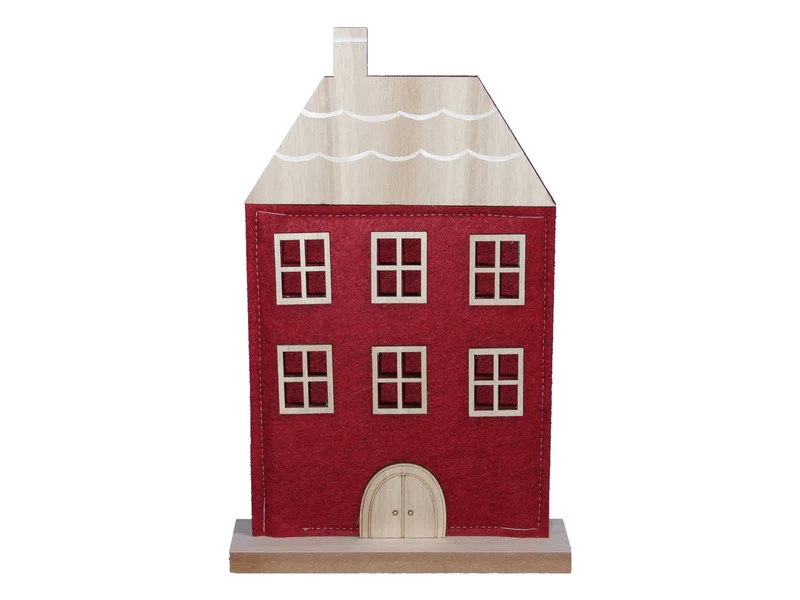 pb. 1 Filzhaus/stehend rot 18x28,5 cm