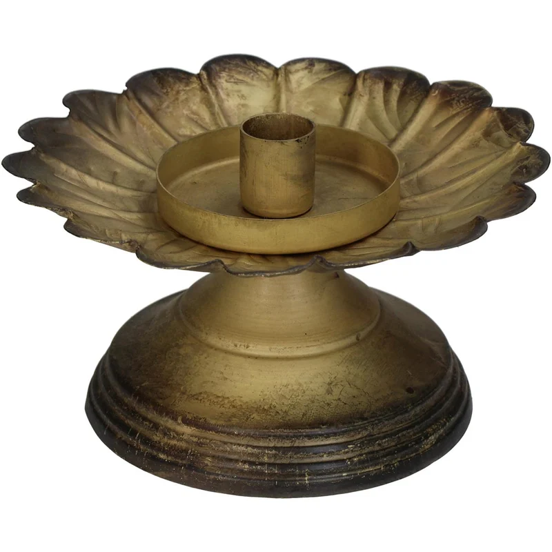 Kerzenständer aus Eisenbronze, 17x17x9cm
