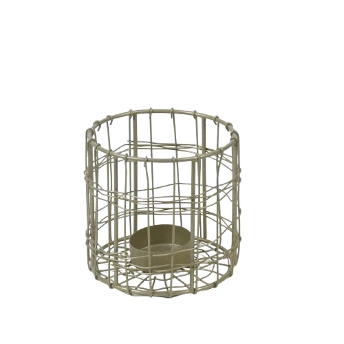 Teelichthalter Metall Ø9x9cm Gold