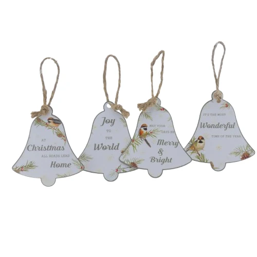 Weihnachtsbaum-Anhänger aus Metall, H11cm, 4er-Set
