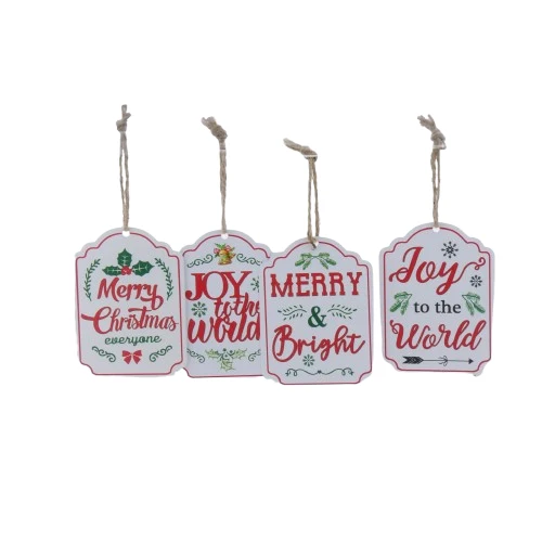 Weihnachtsbaum-Anhänger aus Metall, H13,5cm, 4er-Set