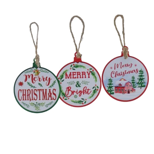 Weihnachtsbaum-Anhänger aus Metall, H12cm, 3er-Set