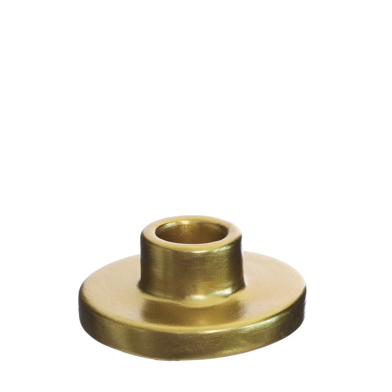 h.3 Ø7 cm goldener Kerzenhalter