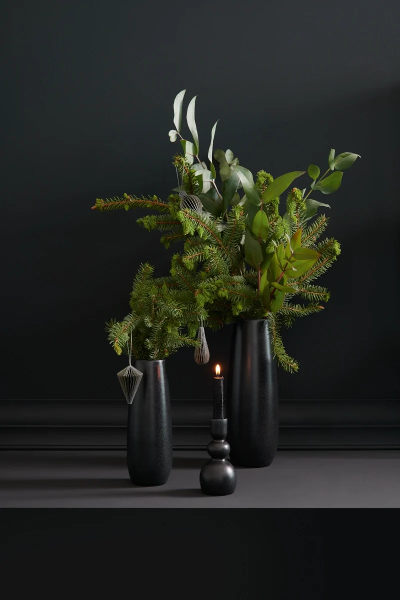 ASA Como Vase black iron 19 cm