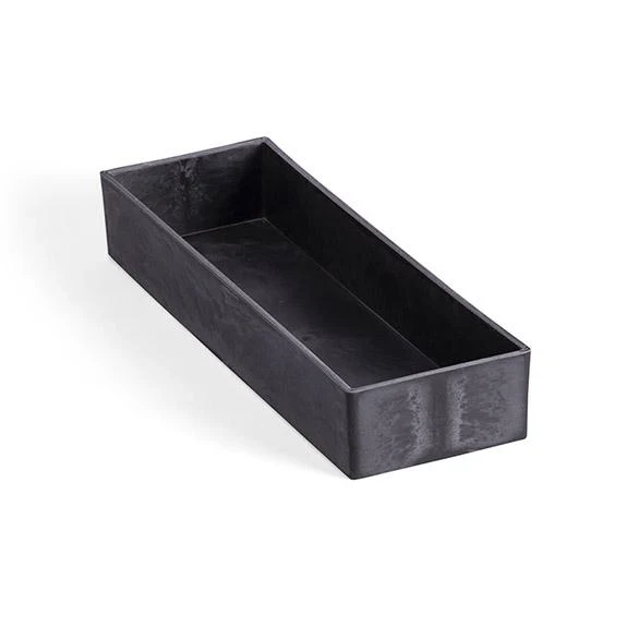 Tablett rechteckig grau 42x10,5x5cm