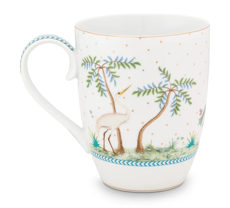PIP STUDIO Jolie Dots Gold Becher mit Henkel gross 0,35 l