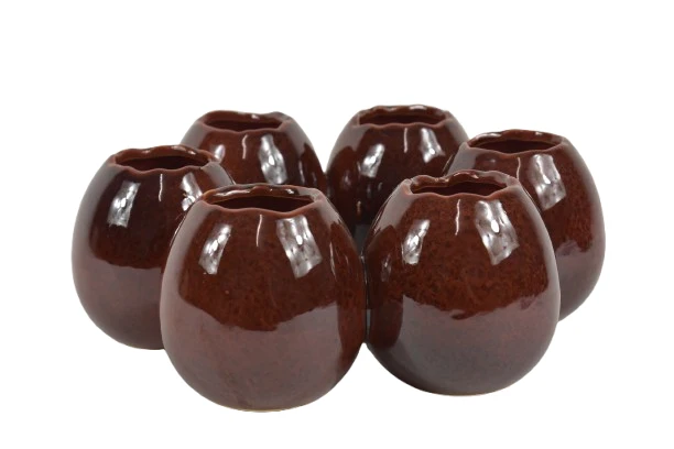 Ringvasen Dinan Keramik D27 H10cm Warmrot