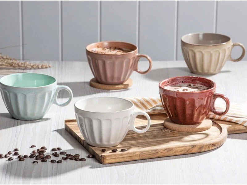 ladelle ELAN Becher- und Untersetzerset sand