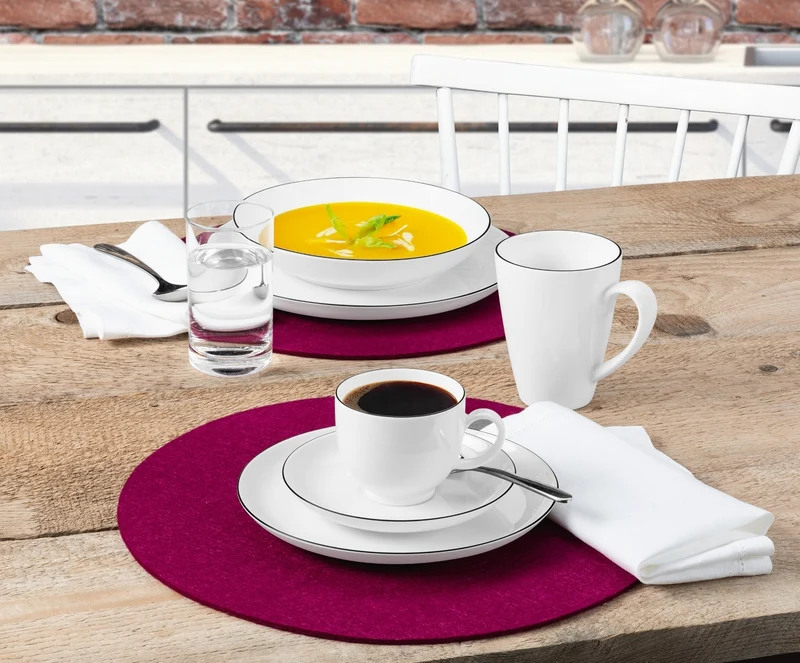 Seltmann Weiden Lido Black Line Milchkaffeeuntertasse 16 cm
